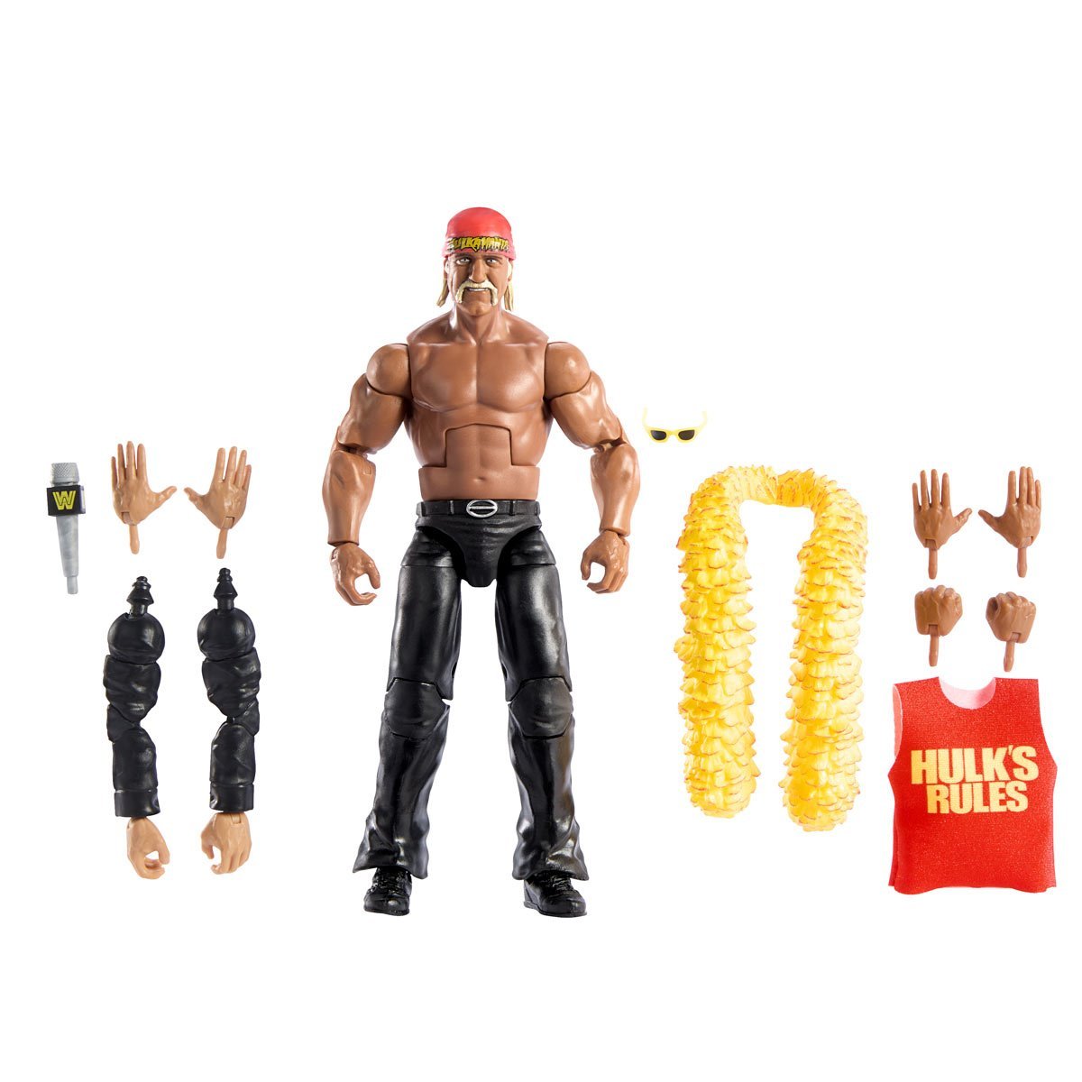 Hulk Hogan WrestleMania WWE Elite Collection Action Figure Howard Finkel BAF