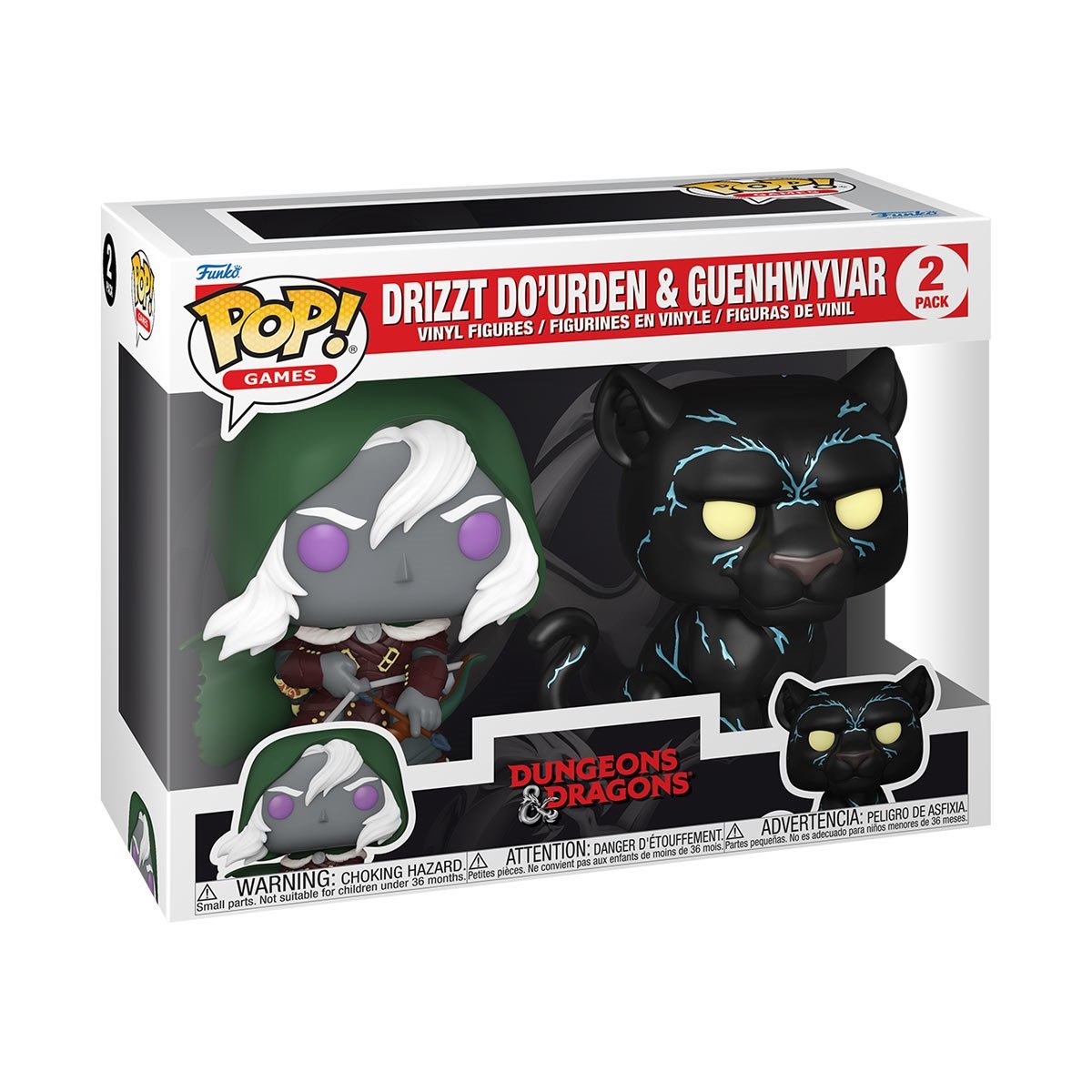 Drizzt Do'urden Guenhwyvar Dungeons & Dragons D&D Funko Pop Vinyl Figure 2 Pack