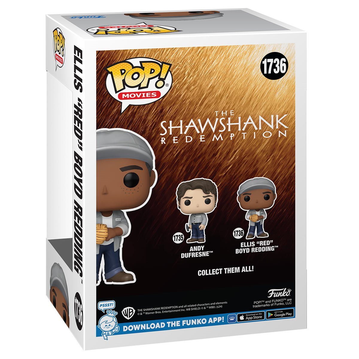 Ellis 'Red' Boyd Redding 1736 The Shawshank Redemption Funko Pop Vinyl Figure