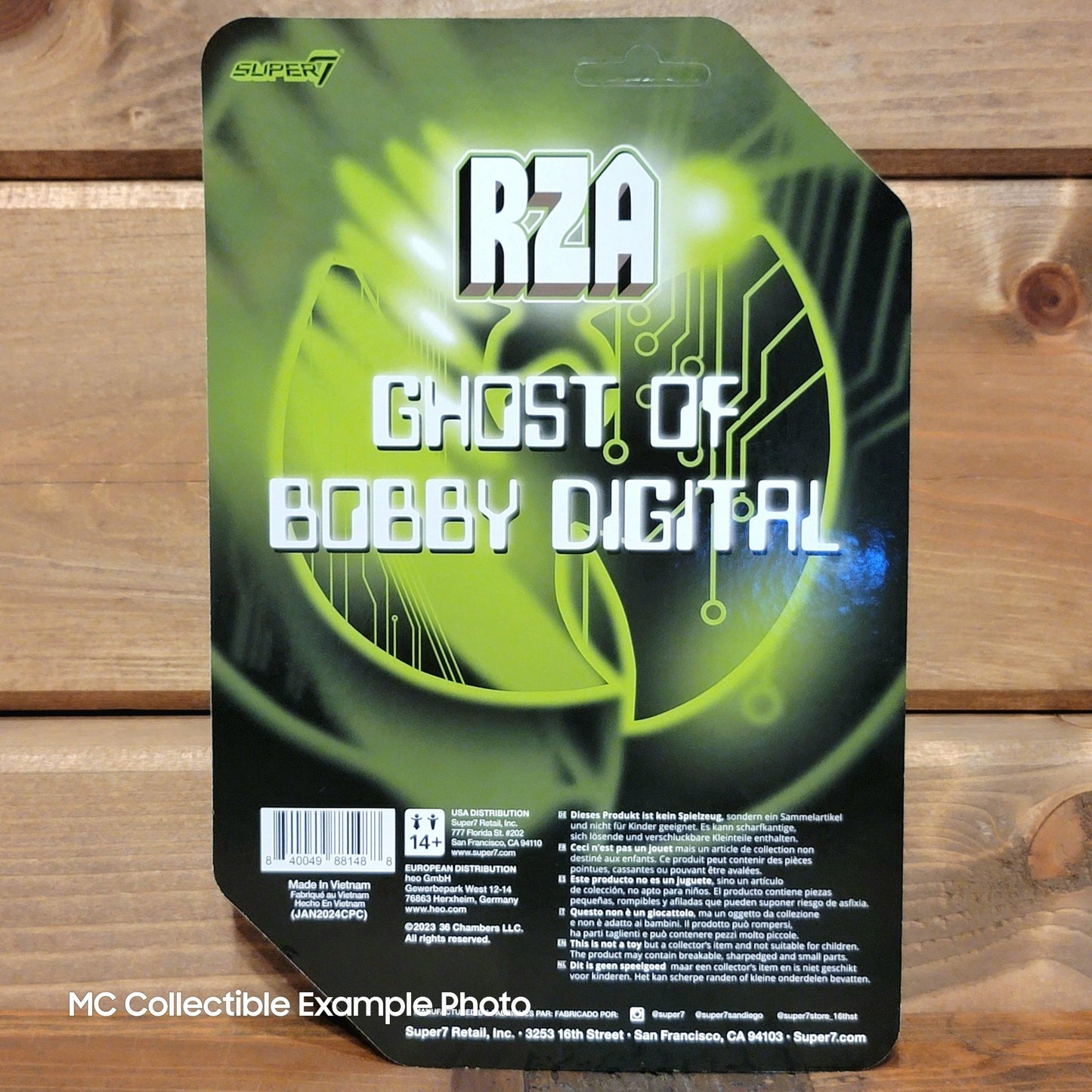 The RZA Ghost of Bobby Digital 3.75 Inch Super7 ReAction Figure Wu Tang