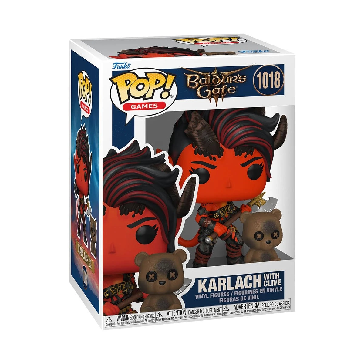 Baldur's Gate 3 Karlach with Clive 1018 Funko Pop Vinyl Figure and Buddy