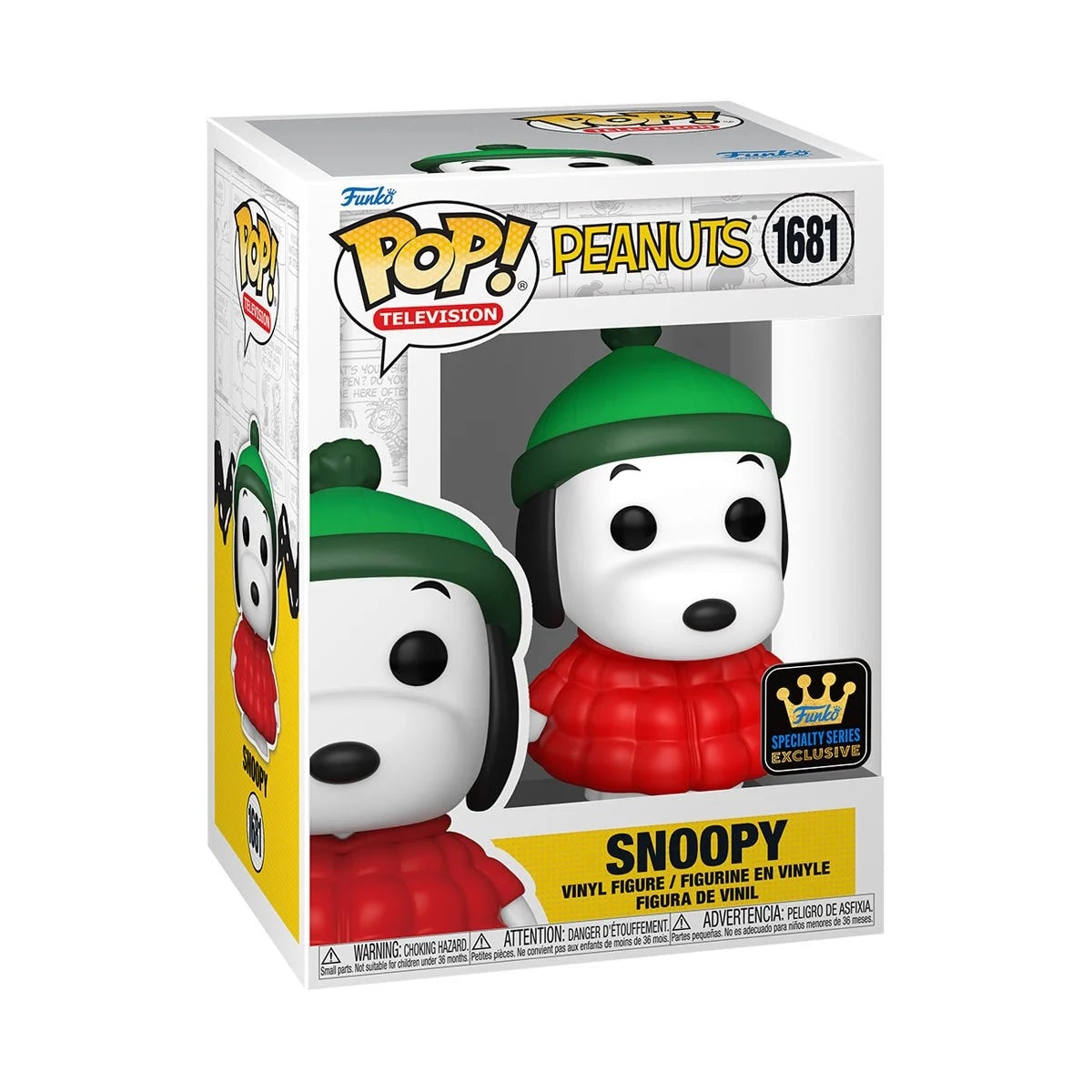 Peanuts Snoopy in Coat 1681 Specialty Series Funko Pop Vinyl Figure w/ Sticker