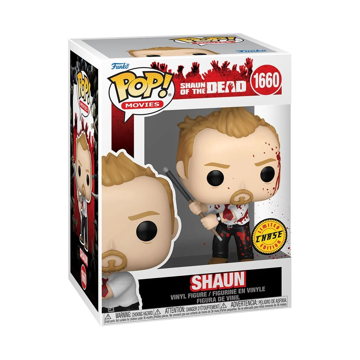Shaun of the Dead 1660 CHASE Funko Pop Vinyl Figure Specialty Series w Protector