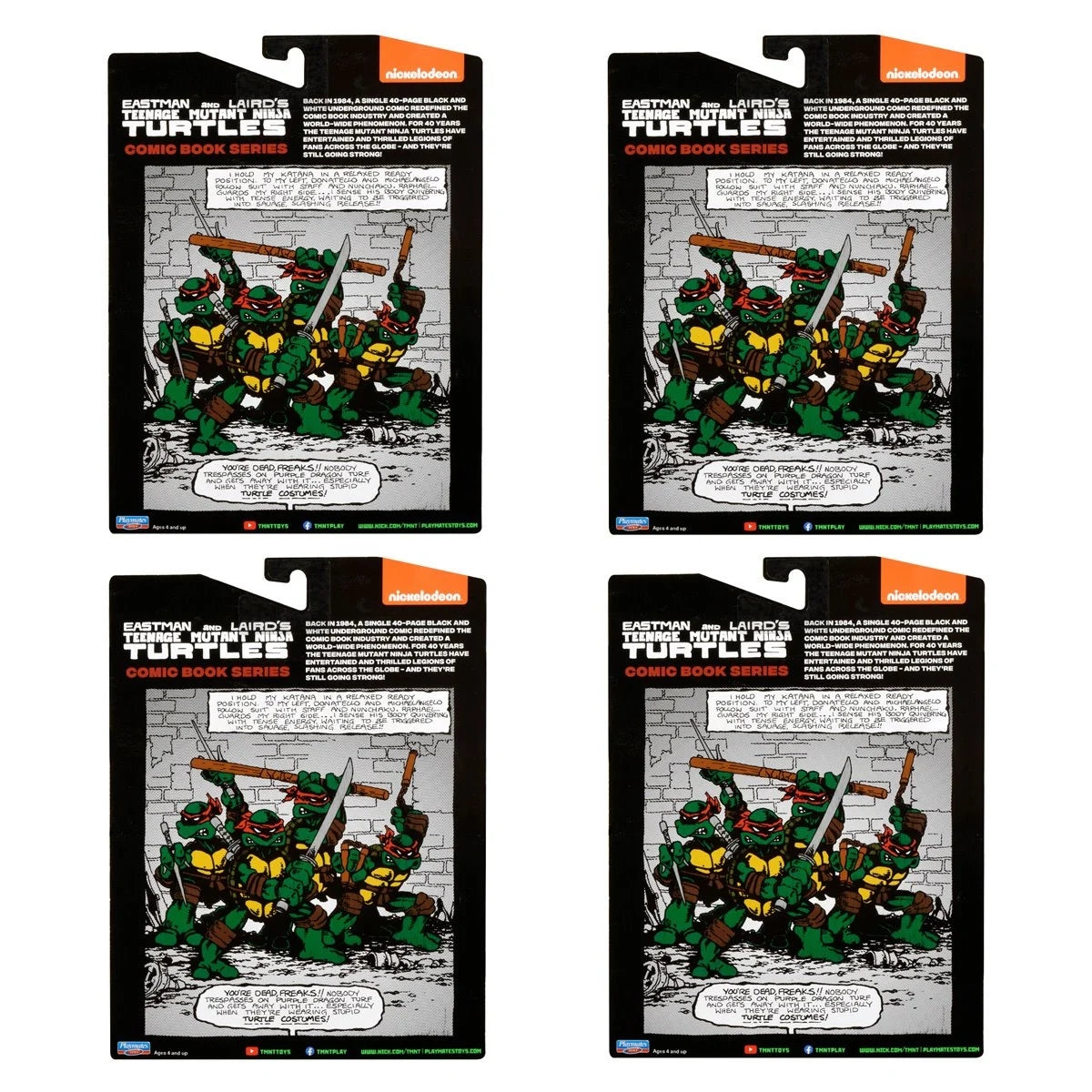 Teenage Mutant Ninja Turtles Classic Comic Book Series Action Figure 4-Pack TMNT