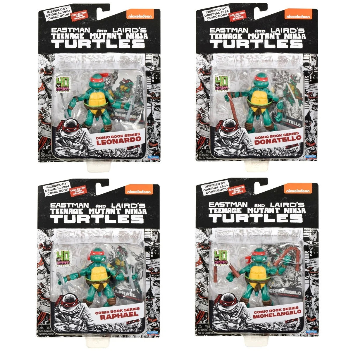 Teenage Mutant Ninja Turtles Classic Comic Book Series Action Figure 4-Pack TMNT