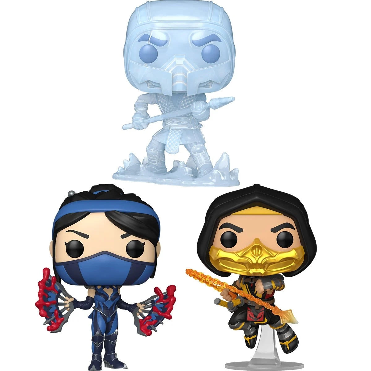 Mortal Kombat 11 Fatality Sub Zero Scorpion Kitana Funko Pop! Vinyl Figure Set