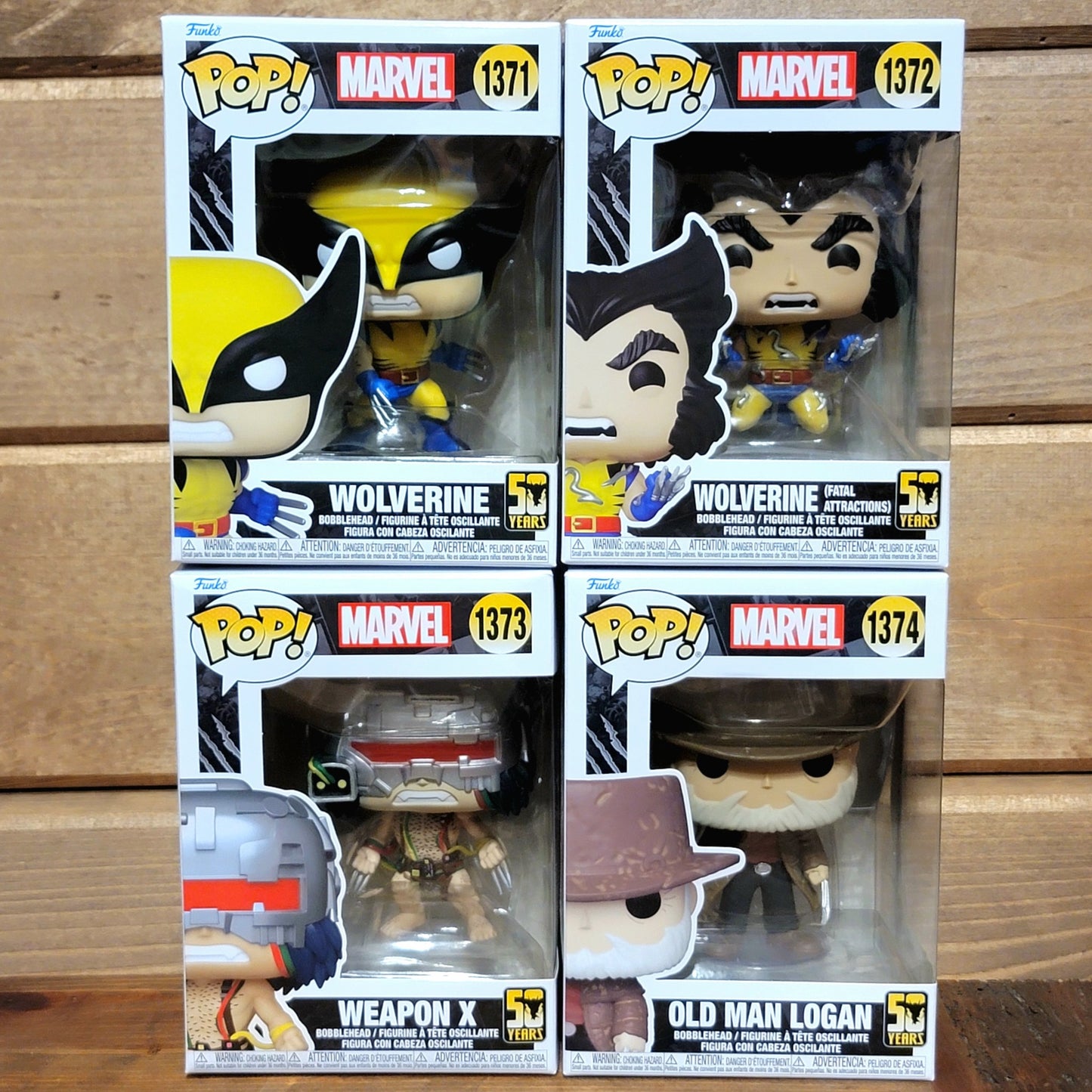 Wolverine 50th Anniversary Set Marvel MCU X Men Funko Pop! Vinyl Figures Bundle