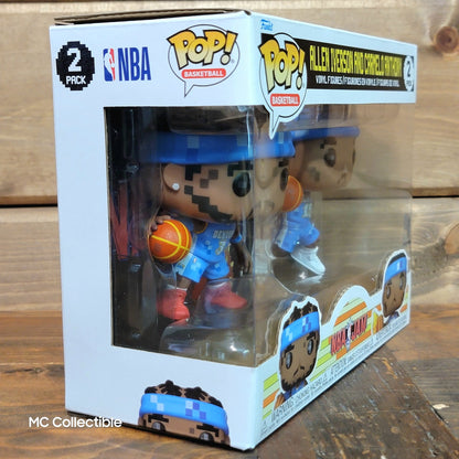 NBA JAM Denver Nuggets Allen Iverson & Carmelo Anthony 8 bit Funko Pop! 2 pack