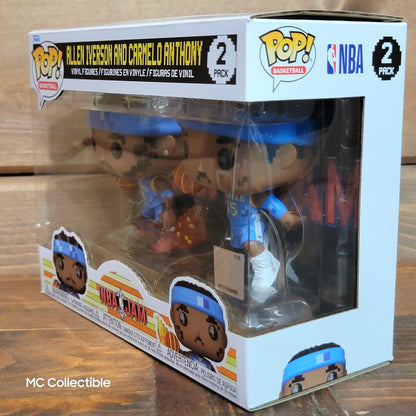 NBA JAM Denver Nuggets Allen Iverson & Carmelo Anthony 8 bit Funko Pop! 2 pack