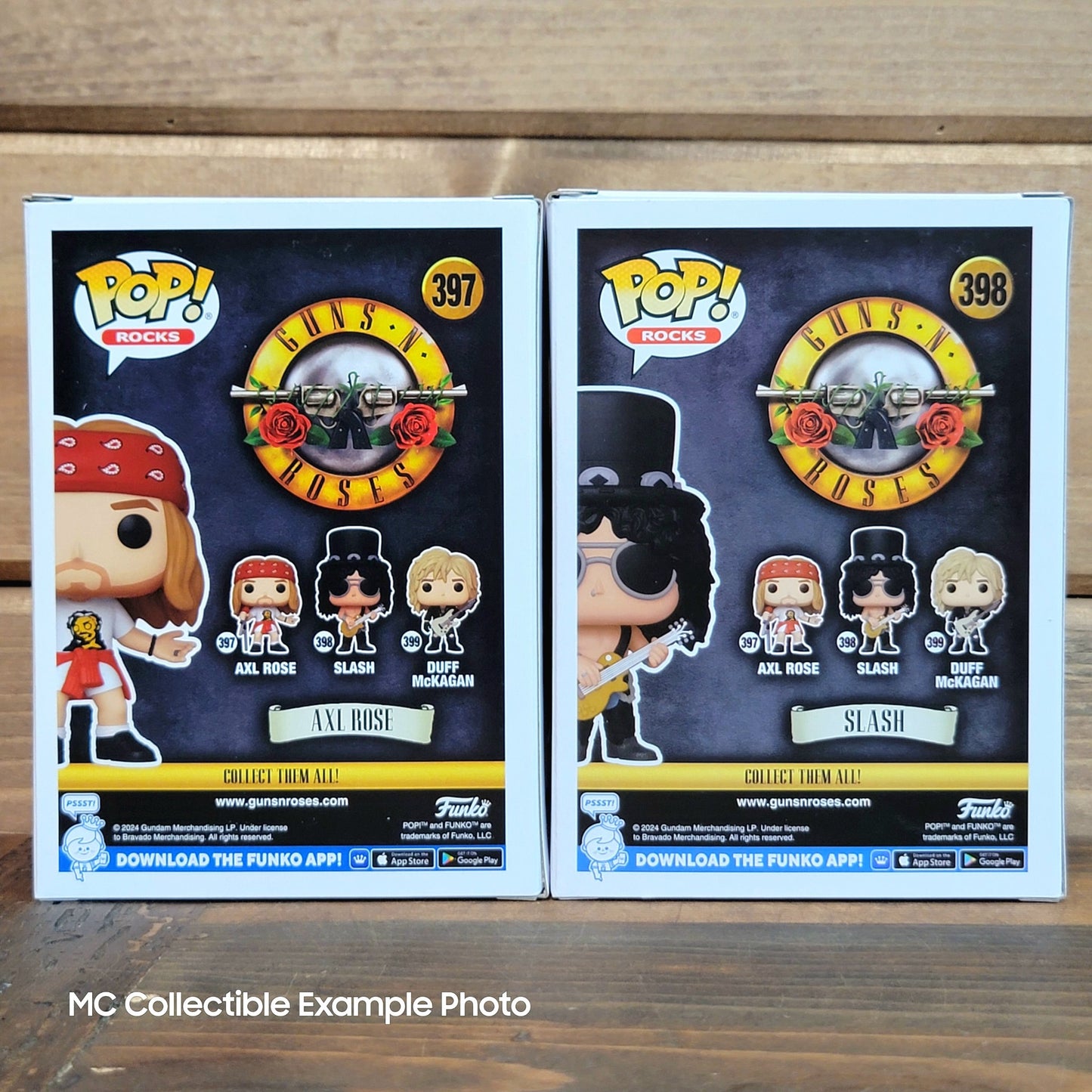 Guns N' Roses Axel Rose 397 & Slash 398 (1990's) Rocks Funko Pop Vinyl Figure