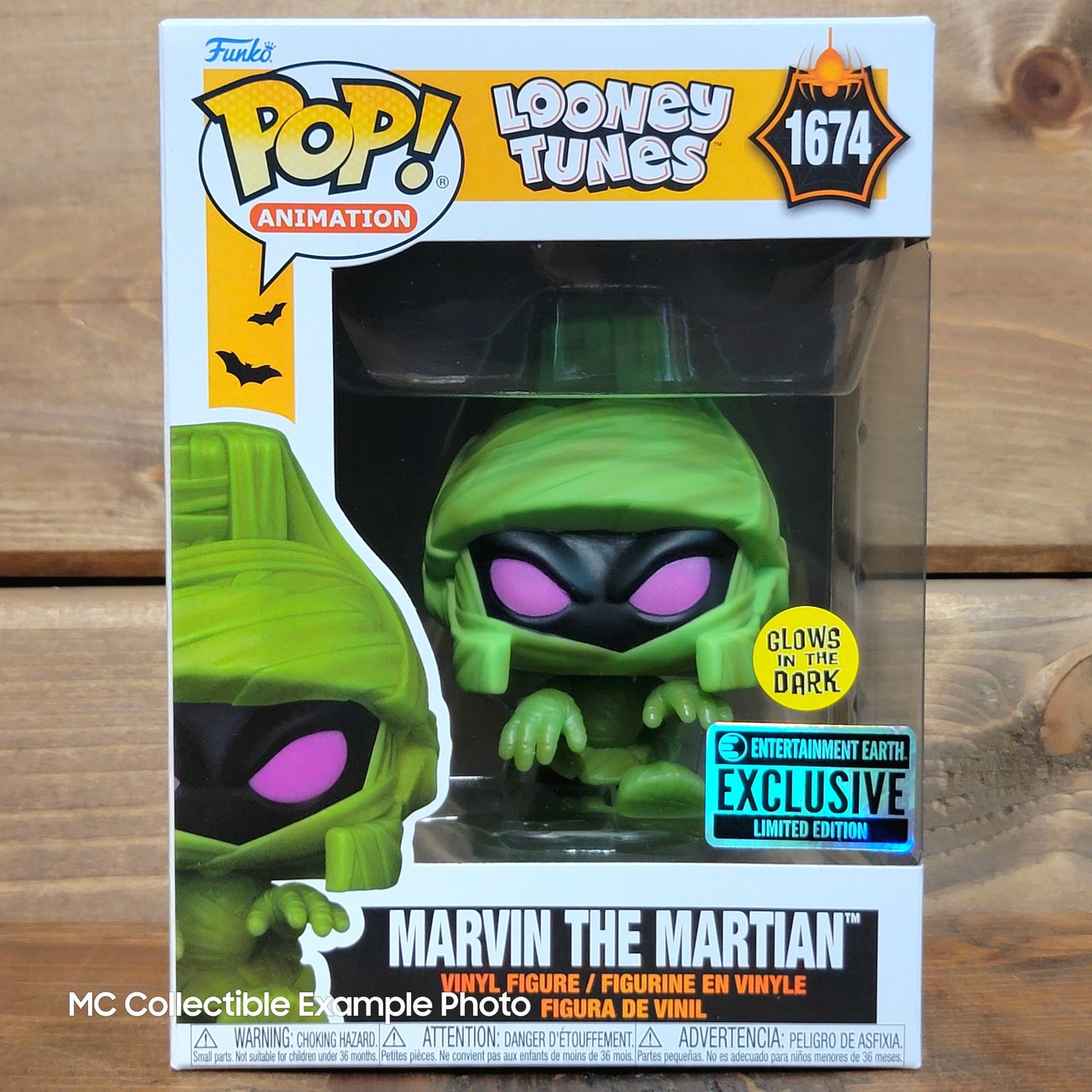 Looney Tunes Marvin the Martian 1674 GITD Funko Pop Vinyl Figure EE Exclusive