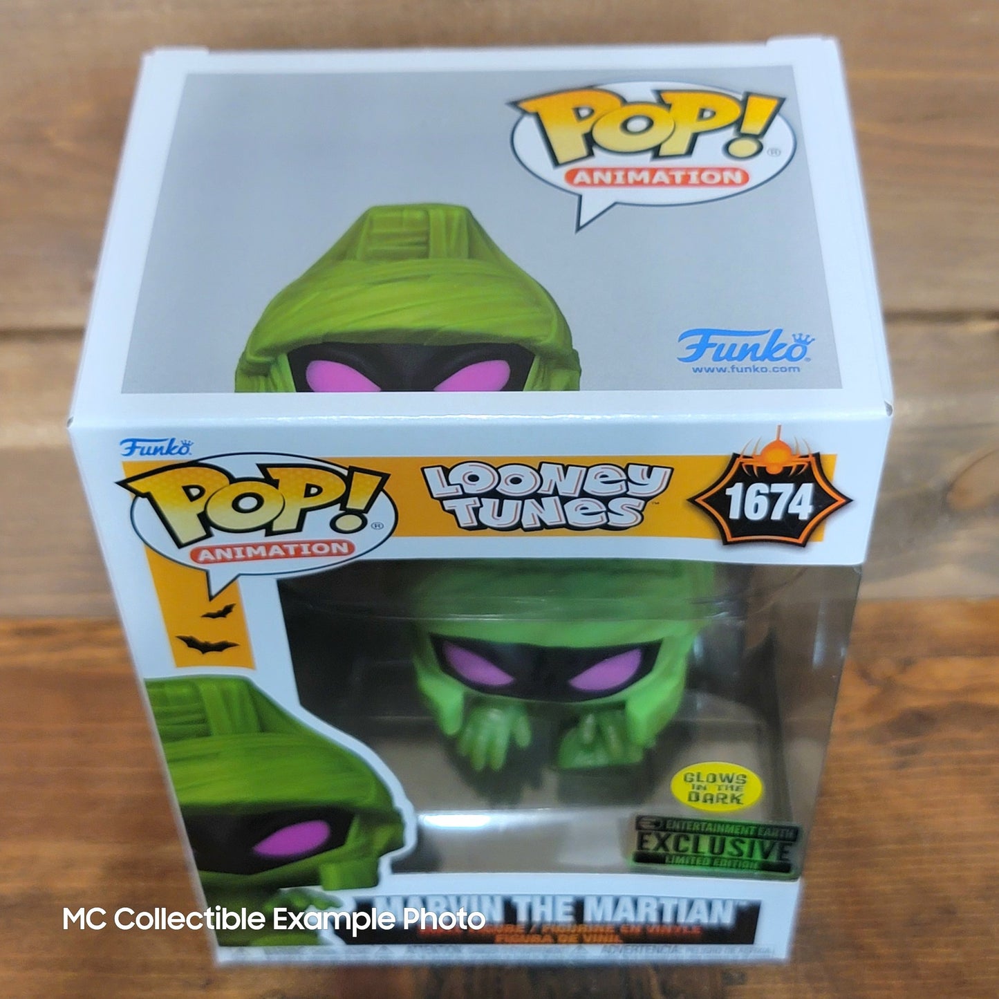 Looney Tunes Marvin the Martian 1674 GITD Funko Pop Vinyl Figure EE Exclusive