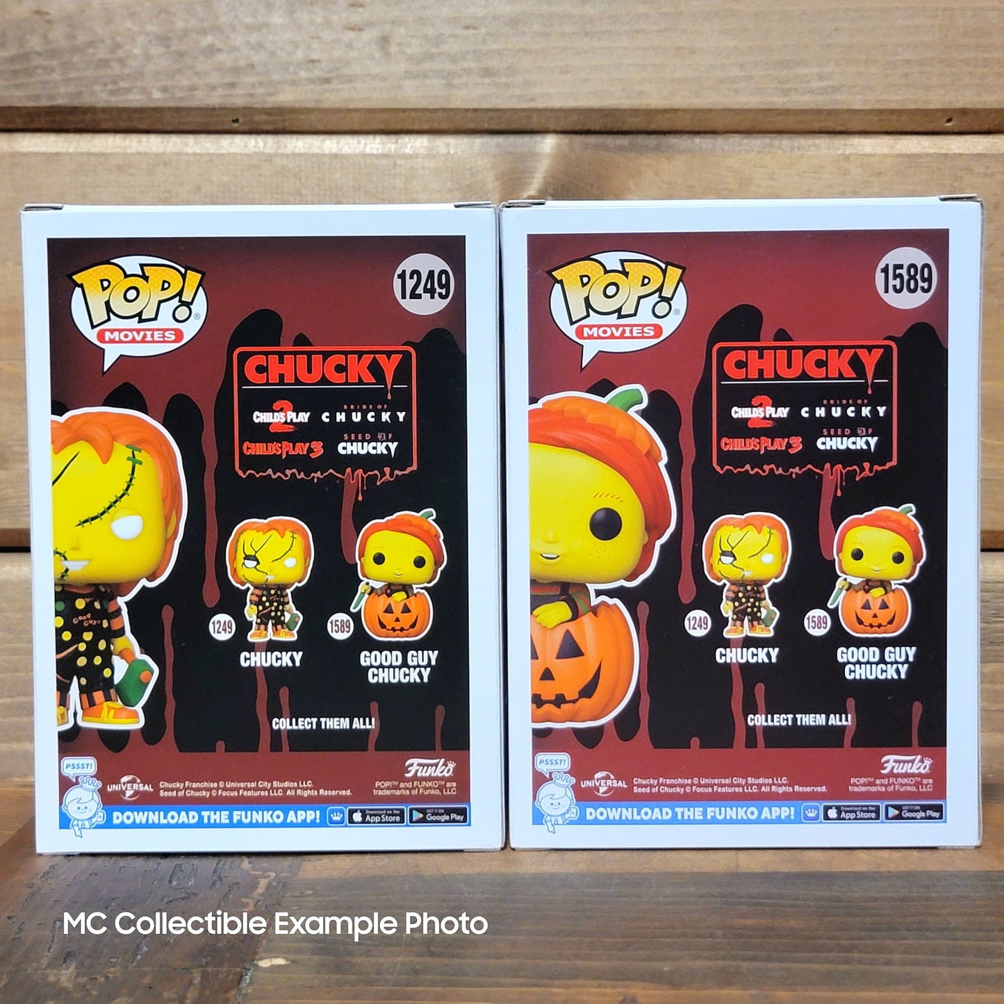 Chucky Vintage Halloween 1249 & 1589 Horror Movies Funko Pop! Vinyl Figures Set