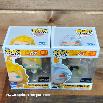 Dragon Ball GT Super Saiyan 3 Goku & Baby Funko Pop Vinyl Figures EE Exclusives