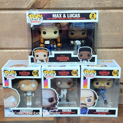 Stranger Things Season 4 Max Lucas Murray Vecna Chrissy Funko Pop Vinyl Set