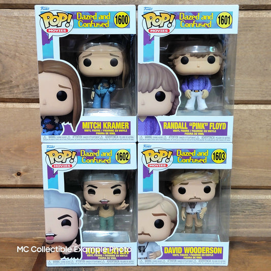 Dazed and Confused Funko Pop Vinyl Figure Set Pink, Mitch, Slater, Wooderson