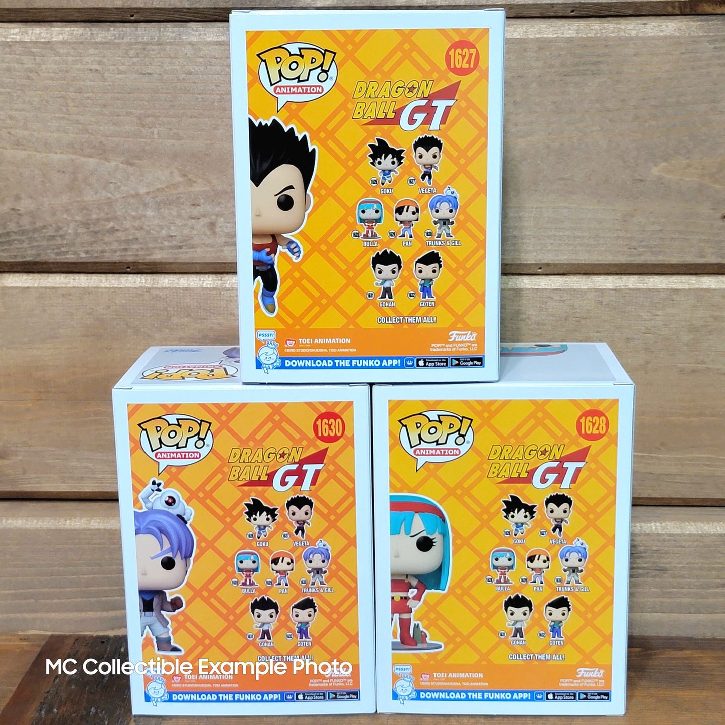 Dragon Ball GT Vegeta 1627 Trunks 1628 Bulla 1630 Funko Pop Vinyl Figures Set