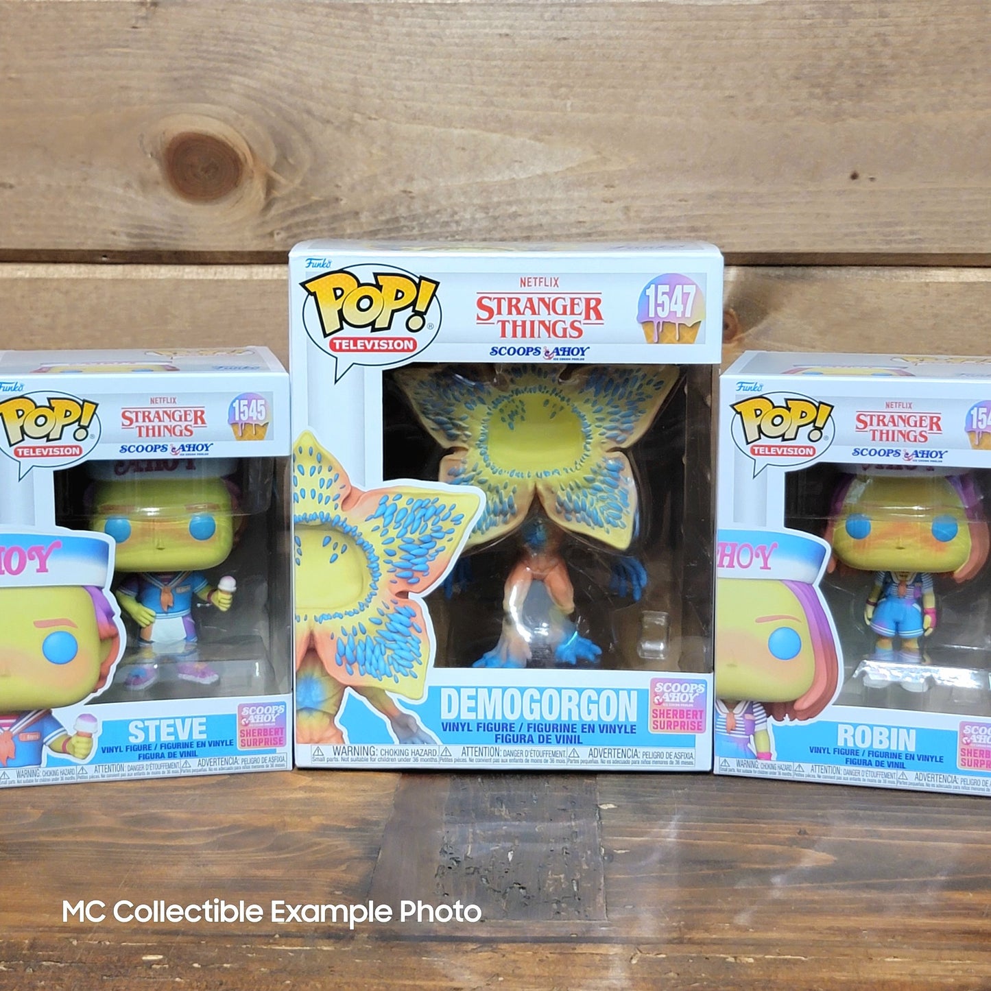 Stranger Things Demogorgon Robin Steve (Scoops Ahoy) Funko Pop Vinyl Figure Set