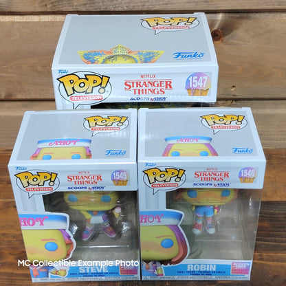 Stranger Things Demogorgon Robin Steve (Scoops Ahoy) Funko Pop Vinyl Figure Set