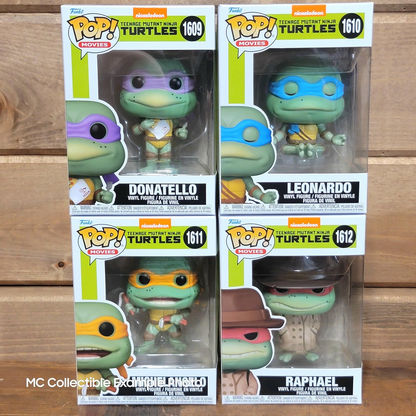 Teenage Mutant Ninja Turtles 1990 TMNT Funko Pop Vinyl Figures Bundle 4 Pack Set