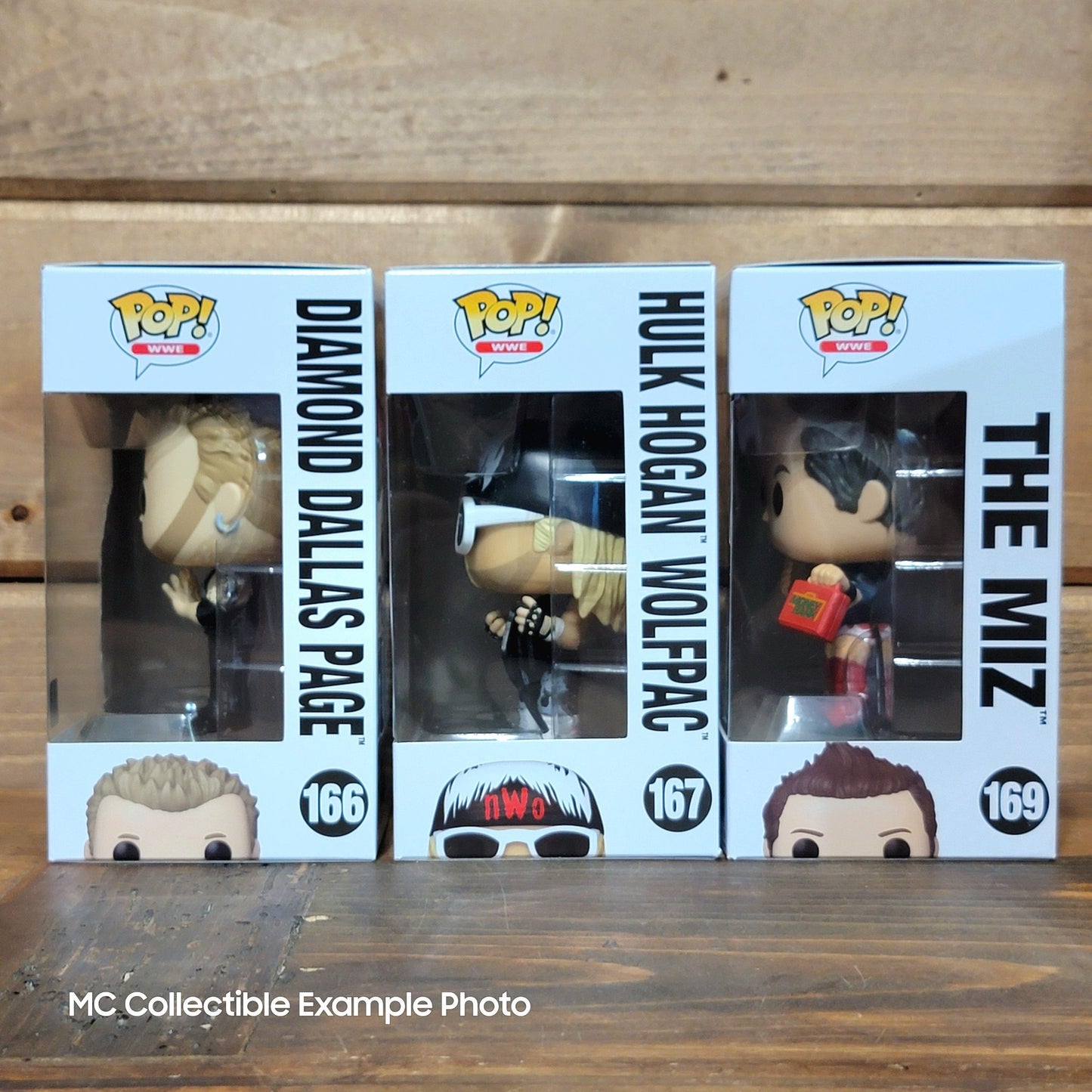 WWE Wolfpack Hulk Hogan, The Miz, Diamond Dallas Page Funko Pop Vinyl Figures