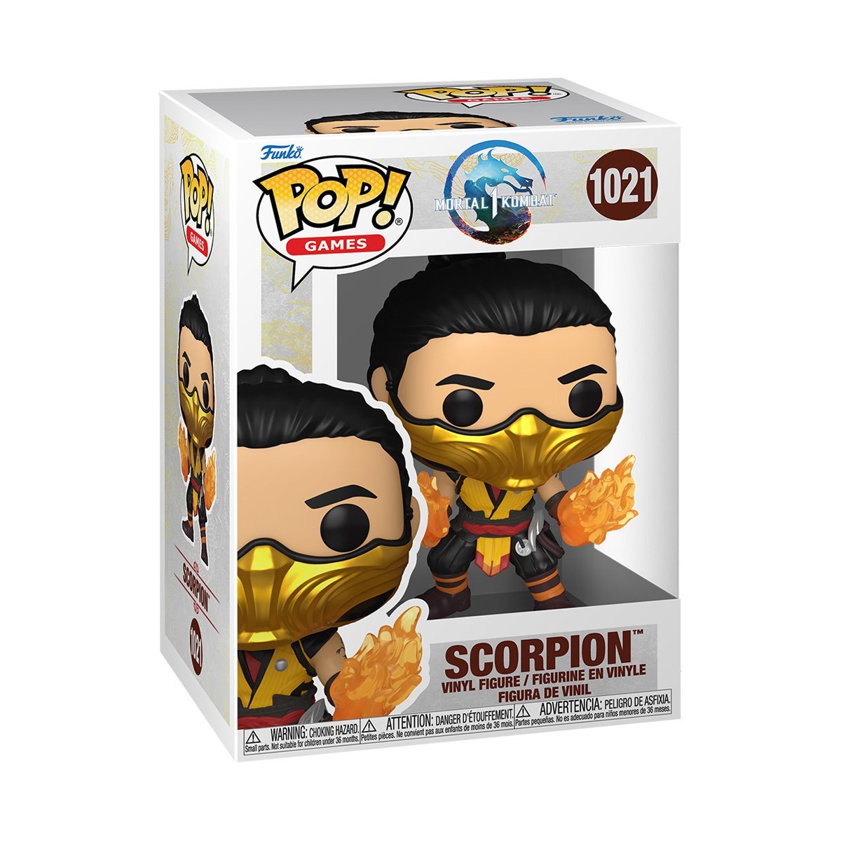 Mortal Kombat 1 Funko Pop Vinyl Figure Set Scorpion, Sub Zero, Liu Kang