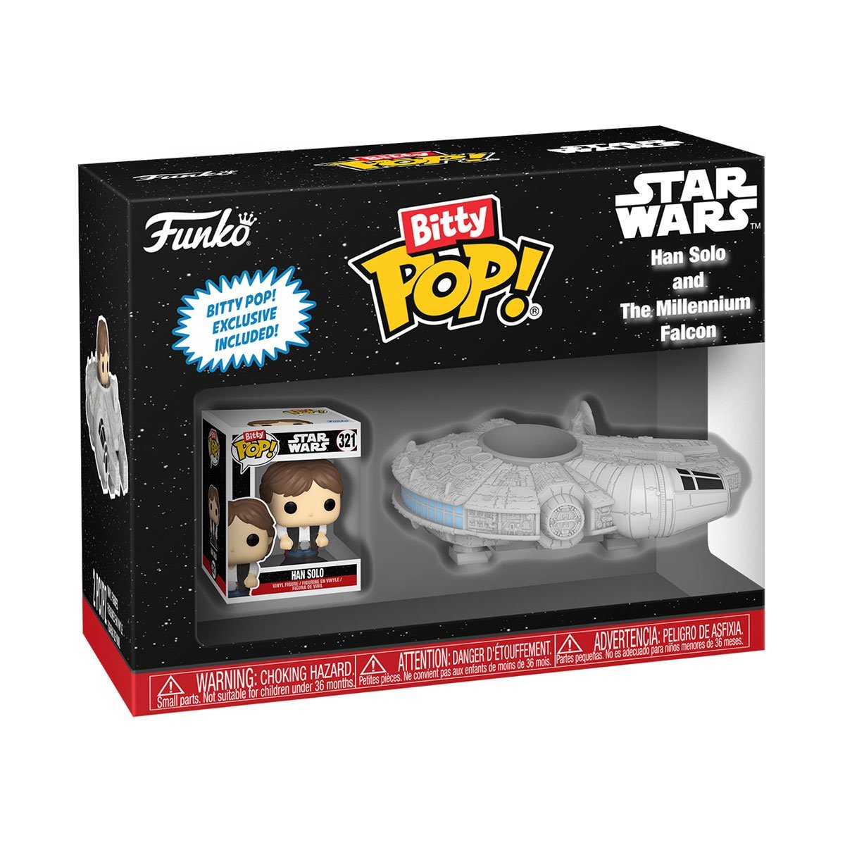 Star Wars Han Solo and The Millennium Falcon Funko Bitty Pop! Ride