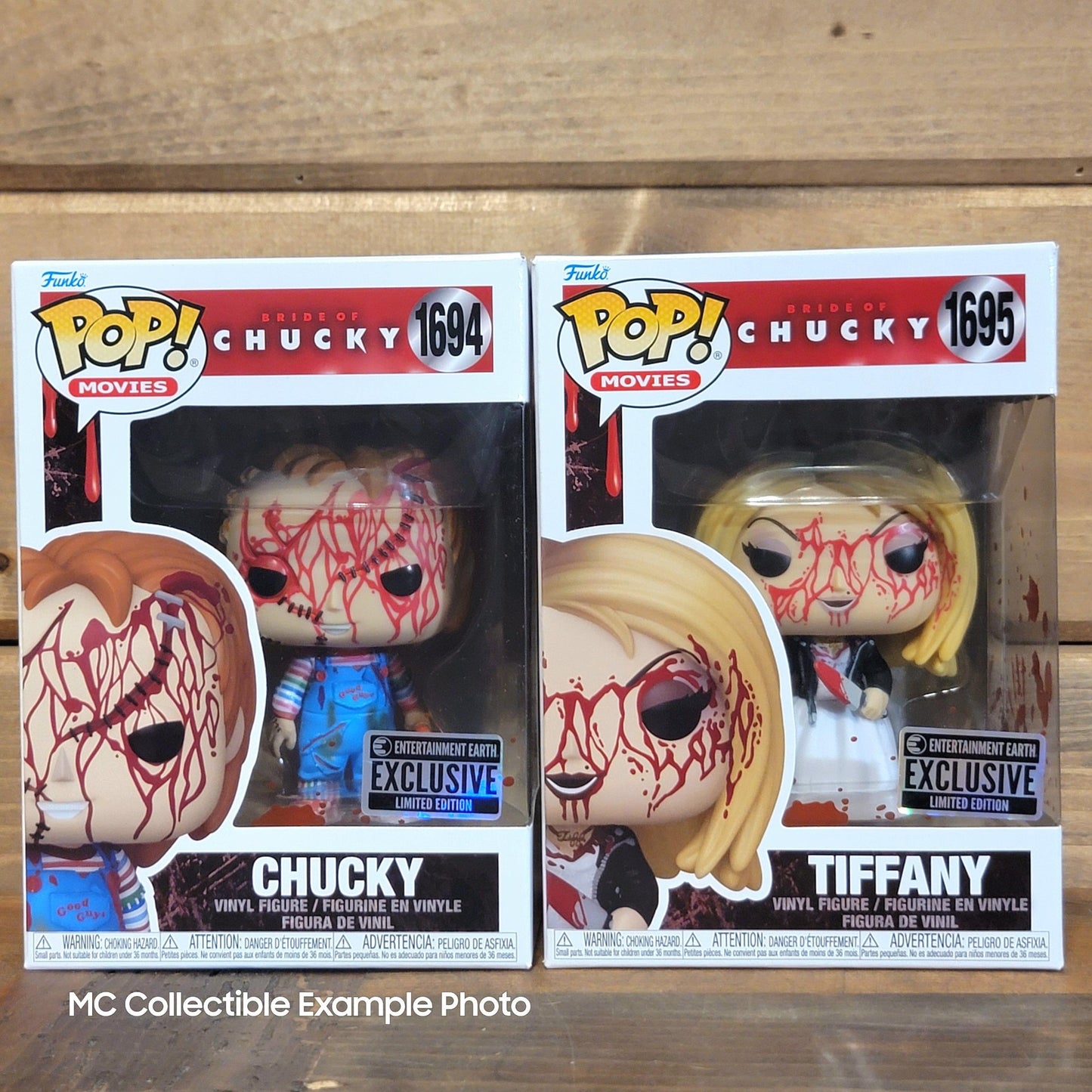 Bride of Chucky 1694, 1695 Bloody Funko Pop Vinyl Figure Set EE Excusive