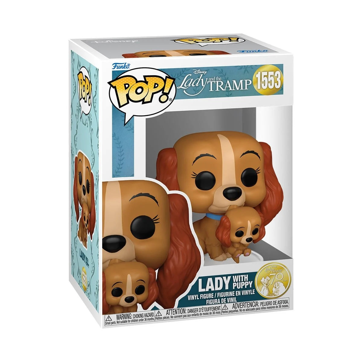 Lady and the Tramp 70th Anniversary Funko Pop Vinyl Figure Set