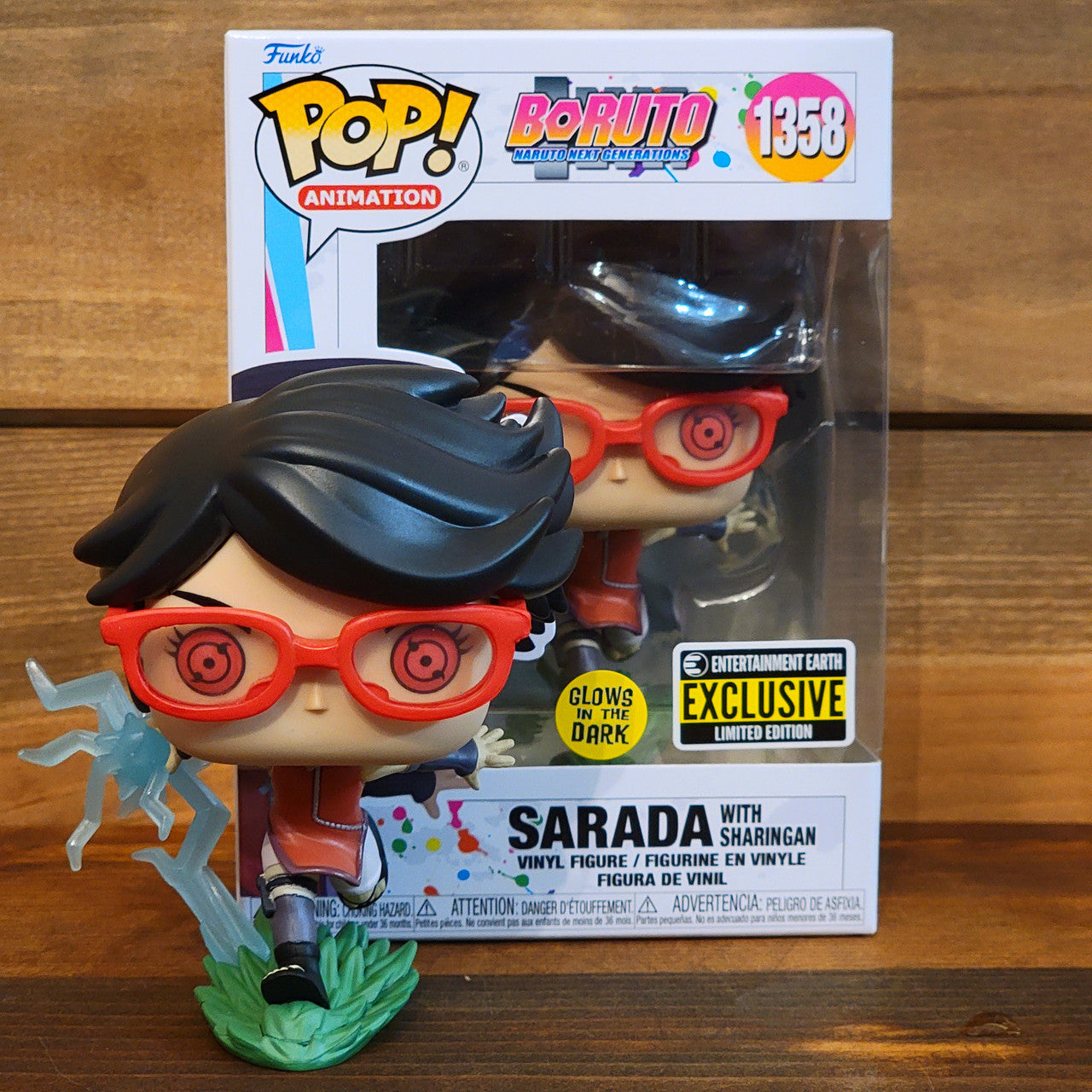 Boruto Sarada with Sharingan 1358 GITD Funko Pop! Vinyl Figure EE Exclusive