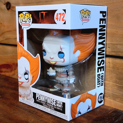 Pennywise Clown w/ Boat 472 IT Horror Movie Funko Pop! Vinyl Figure