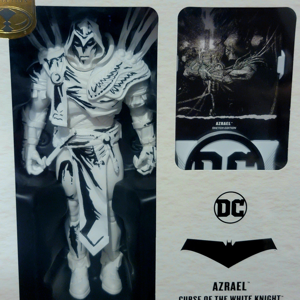 Azrael Curse of the White Knight Sketch Mcfarlane Gold Label DC Multiverse 7 in