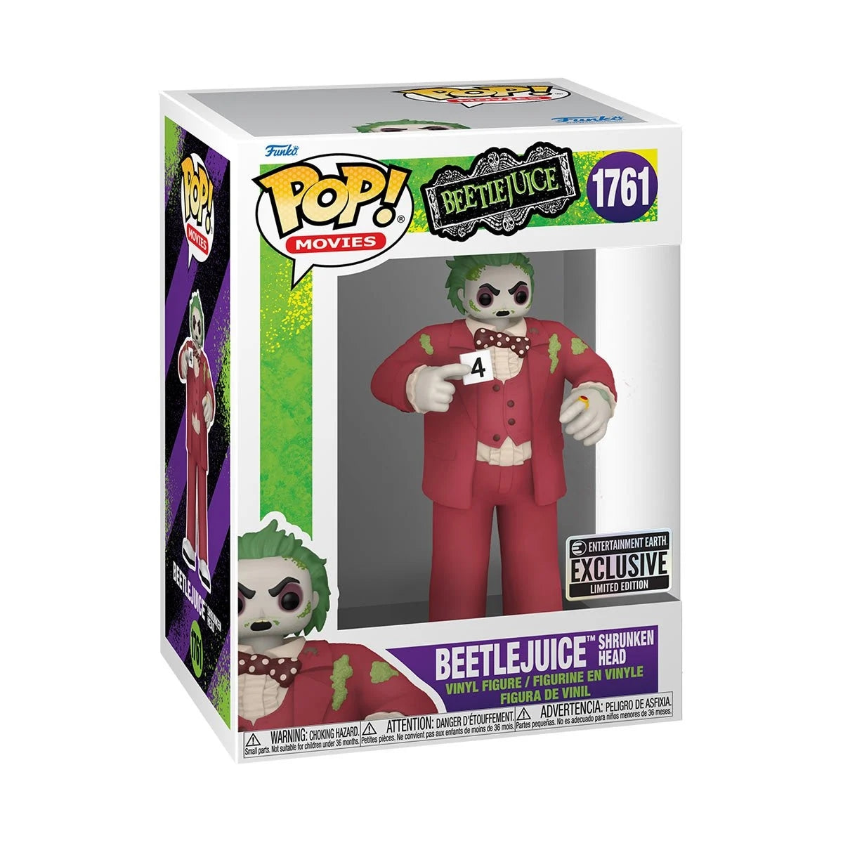 Beetlejuice Shrunken Head 1761 Funko Pop Vinyl Figure