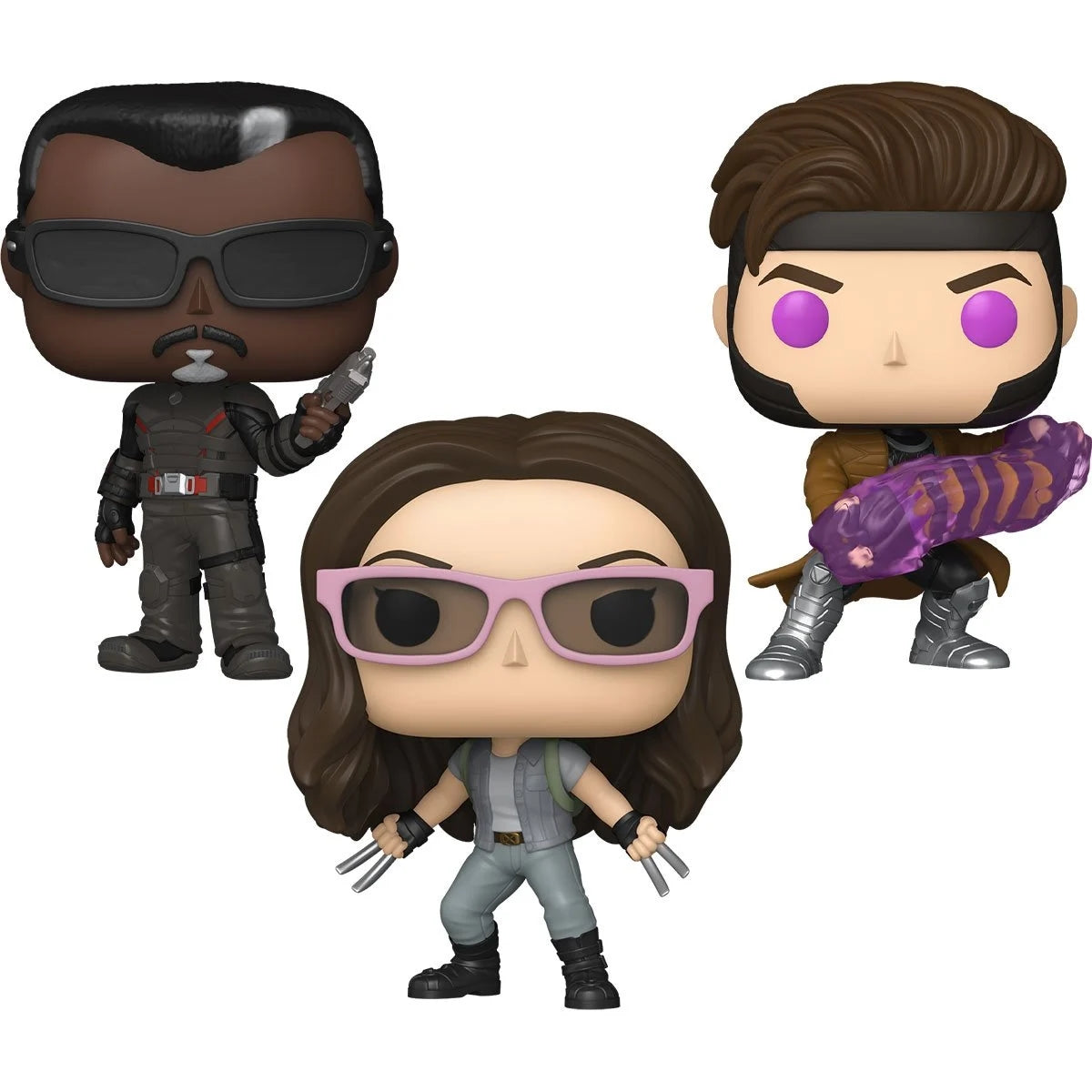 Blade, Gambit, X-23 Deadpool & Wolverine Movie Wave 3 Funko Pop Vinyl Figure Set